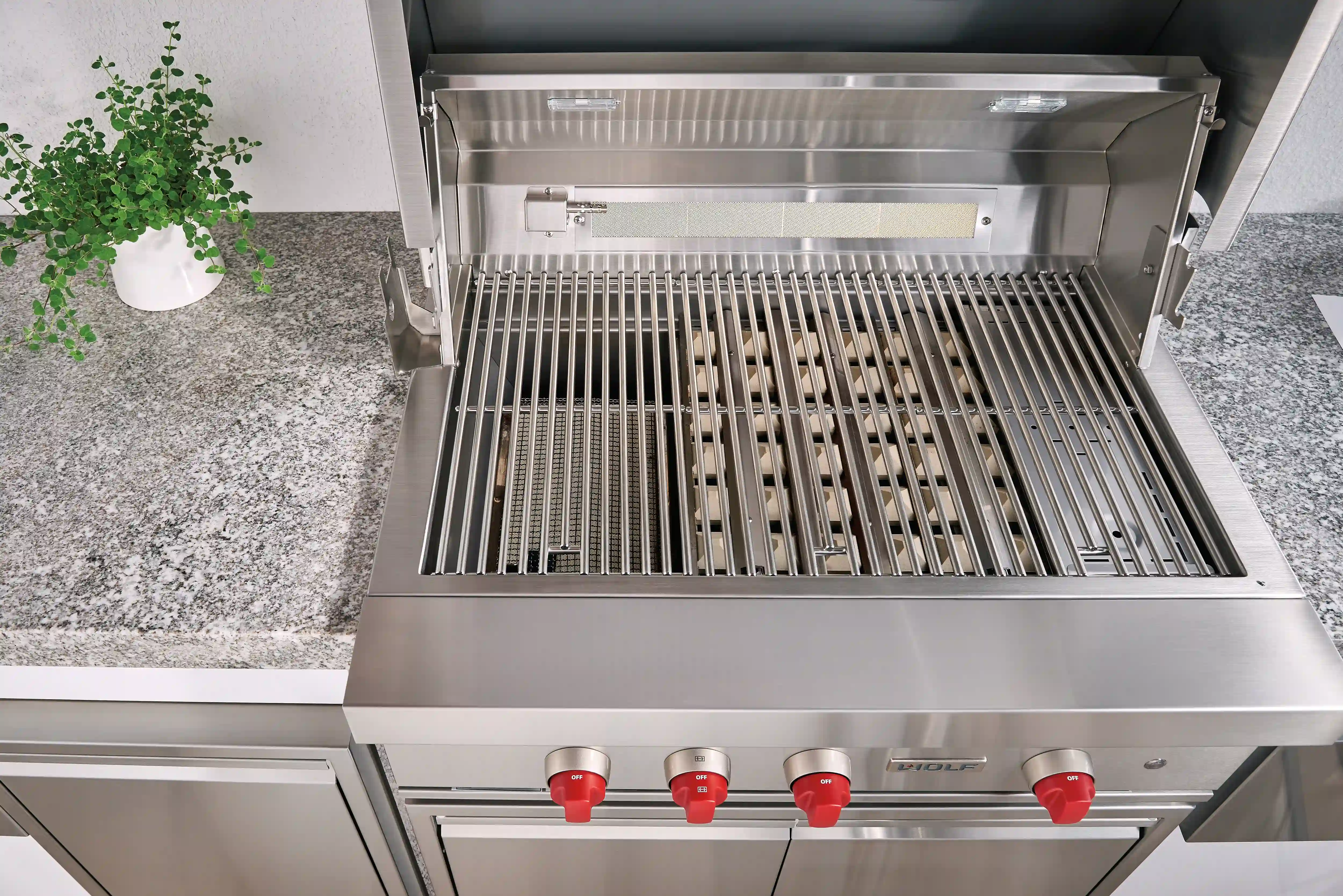 Three Individually Contained Grill Burners