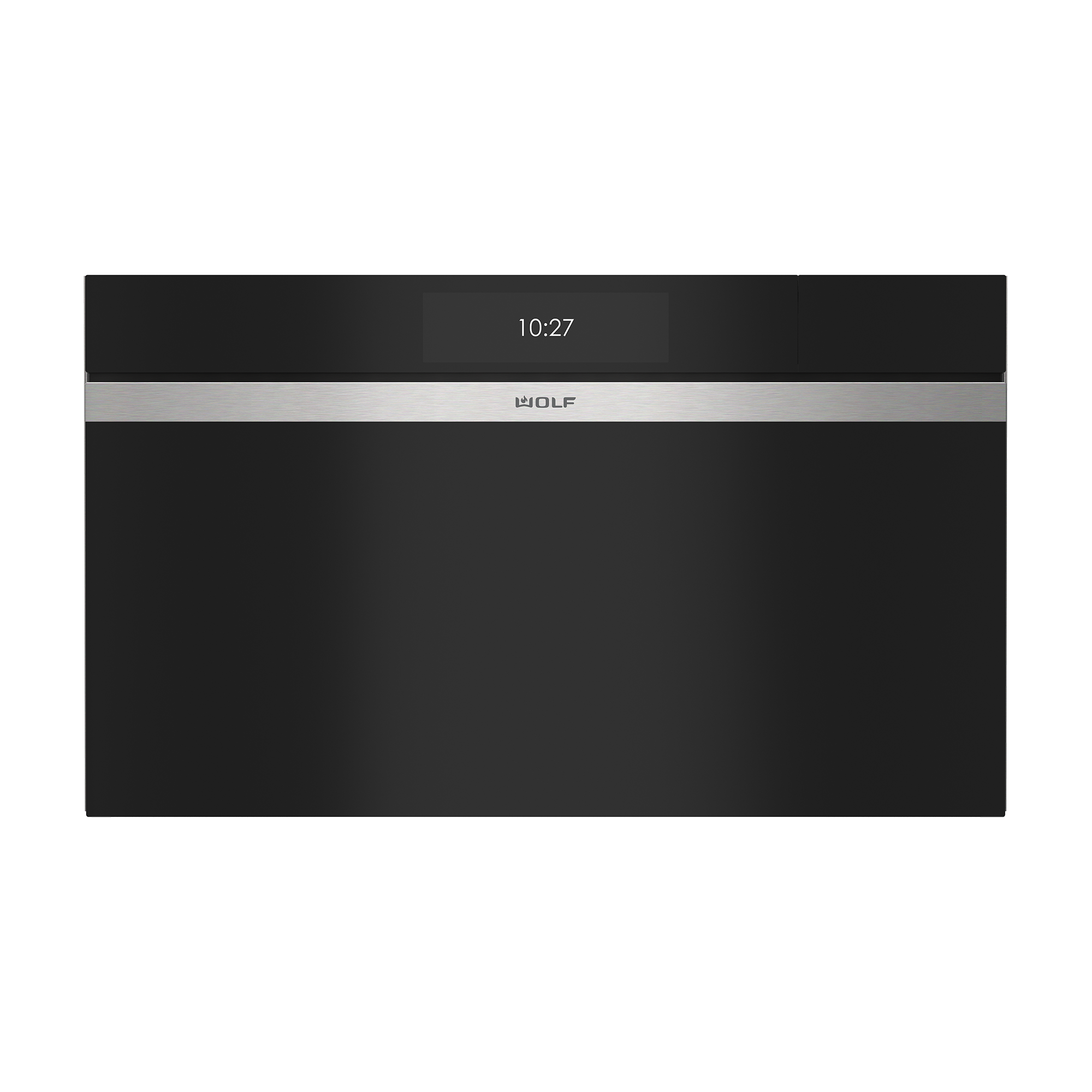 76 cm M Series Contemporary Black Glass Handleless Convection Steam Oven